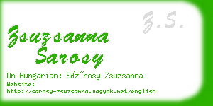 zsuzsanna sarosy business card